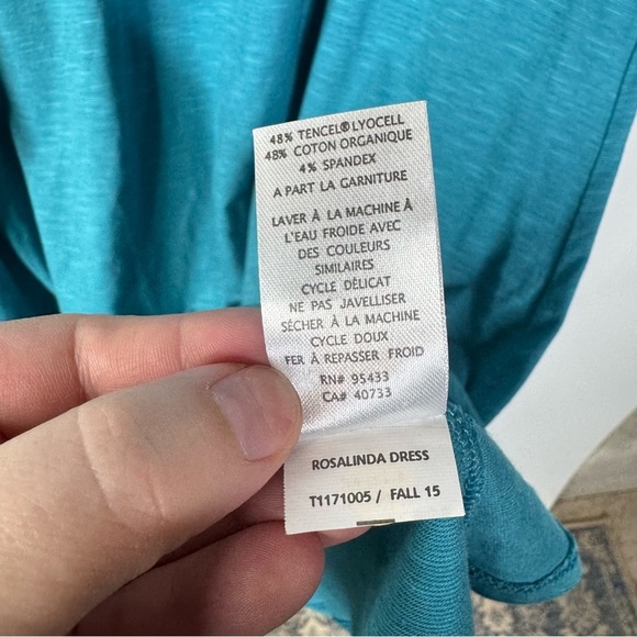 Toad&Co Teal Rosalinda Dress Size Medium - Picture 5 of 5